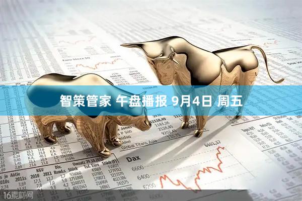 智策管家 午盘播报 9月4日 周五